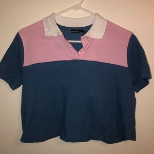 Boohoo cropped polo